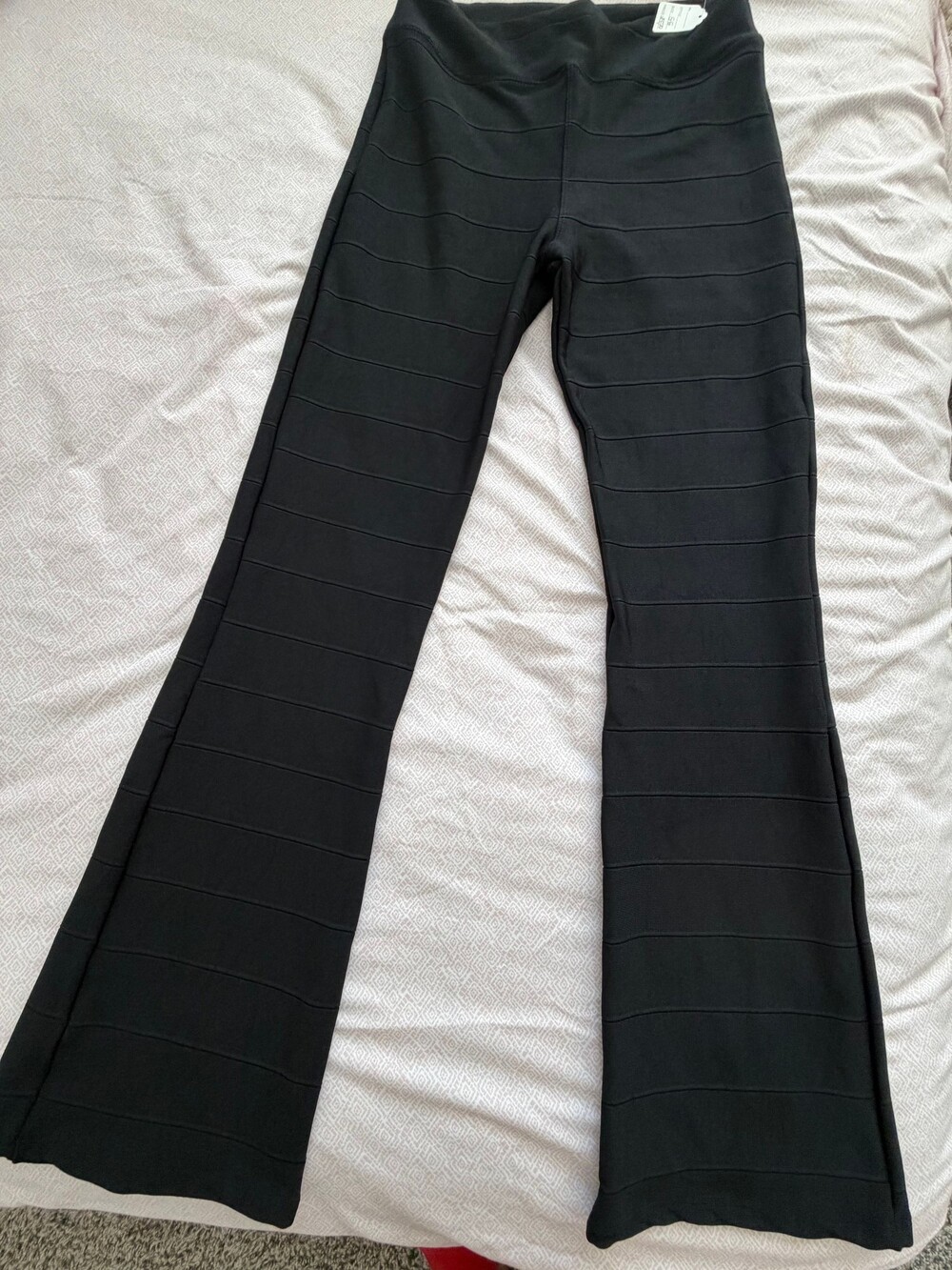 Black Ribbed Leggings Size XS Stretchy Pants